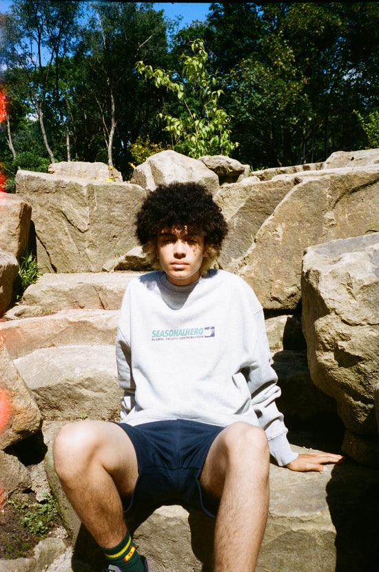 Seasonal Hero 'Global Distribution' Oversized Organic Sweater - Grey
