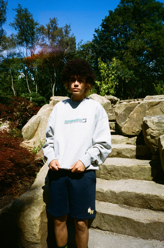 Seasonal Hero 'Global Distribution' Oversized Organic Sweater - Grey