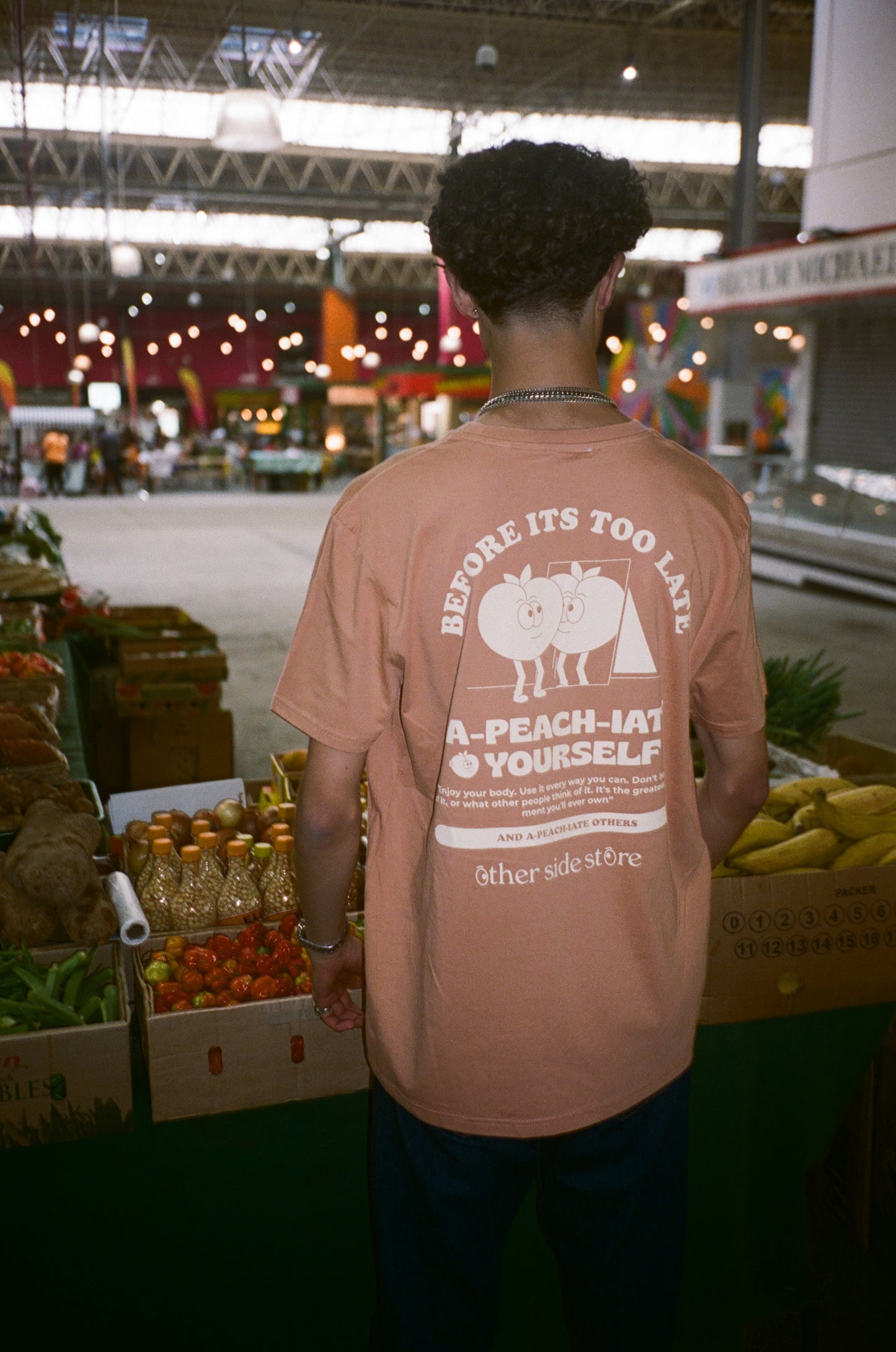 Other Side Store 'A-Peach-Iate' Organic Tee - Peach