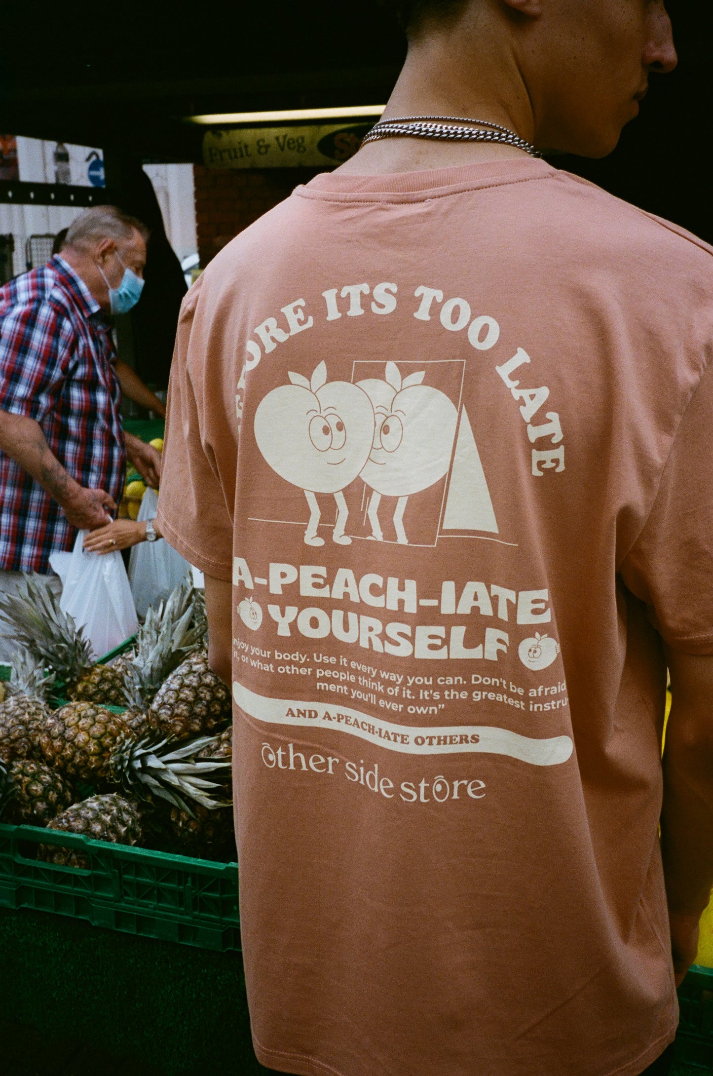 Other Side Store 'A-Peach-Iate' Organic Tee - Peach