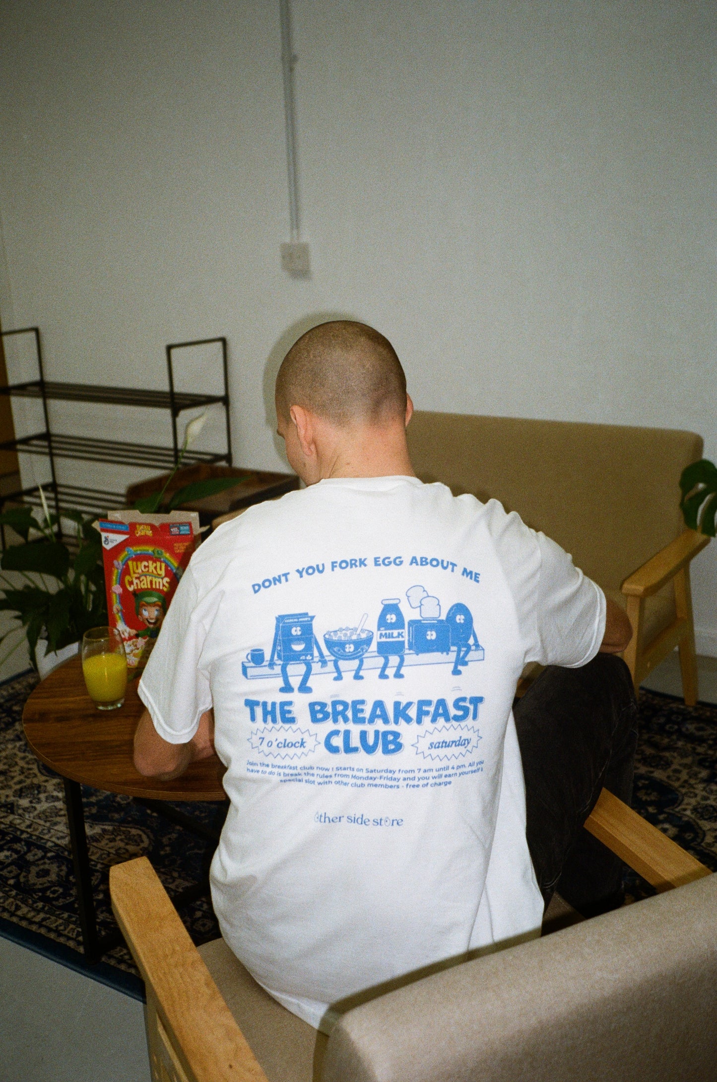 Other Side Store 'Breakfast Club' Tee - White