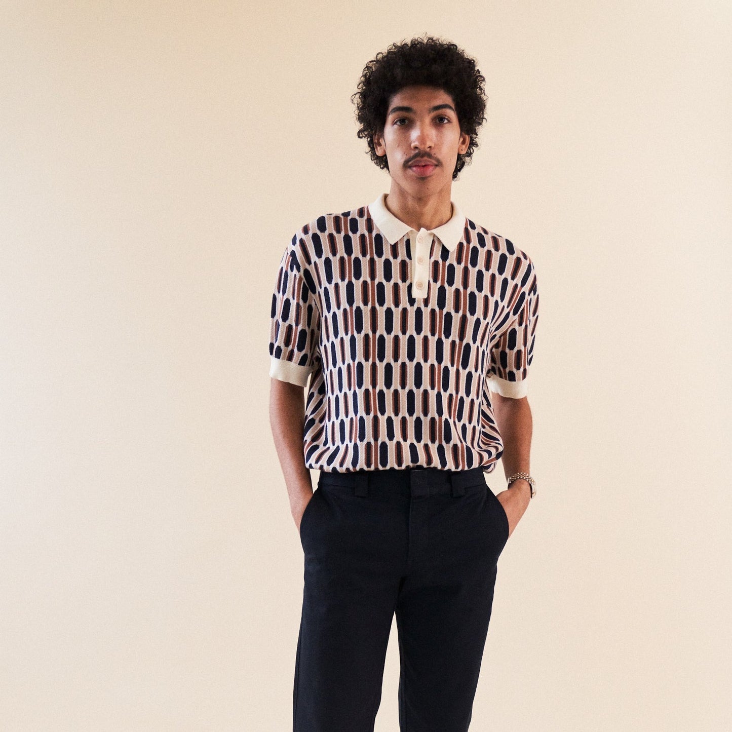 bound 'Messina' Knit Polo