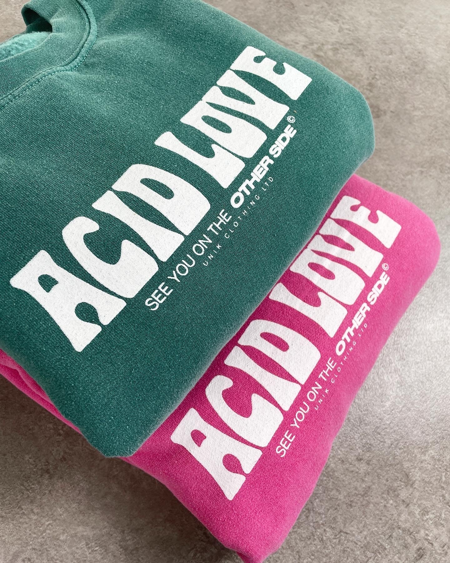 Acid Love 0.06 'Other Side' Sweatshirt - Vintage Washed Azalea Pink