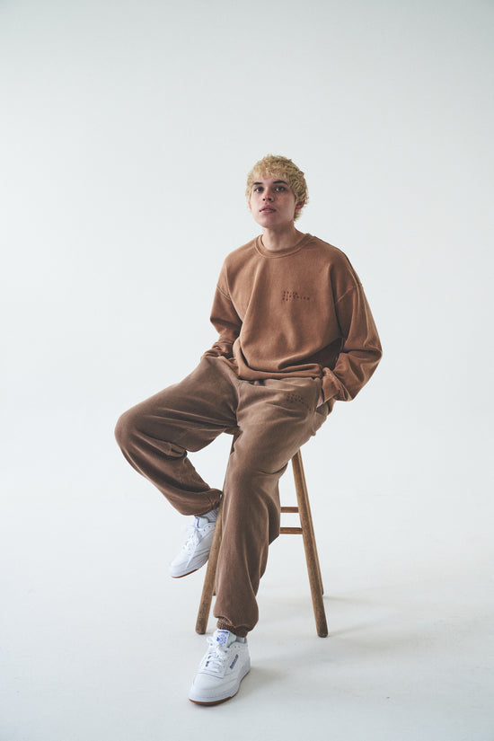 Essentials 'Sets' Vintage Washed Joggers - Caramel