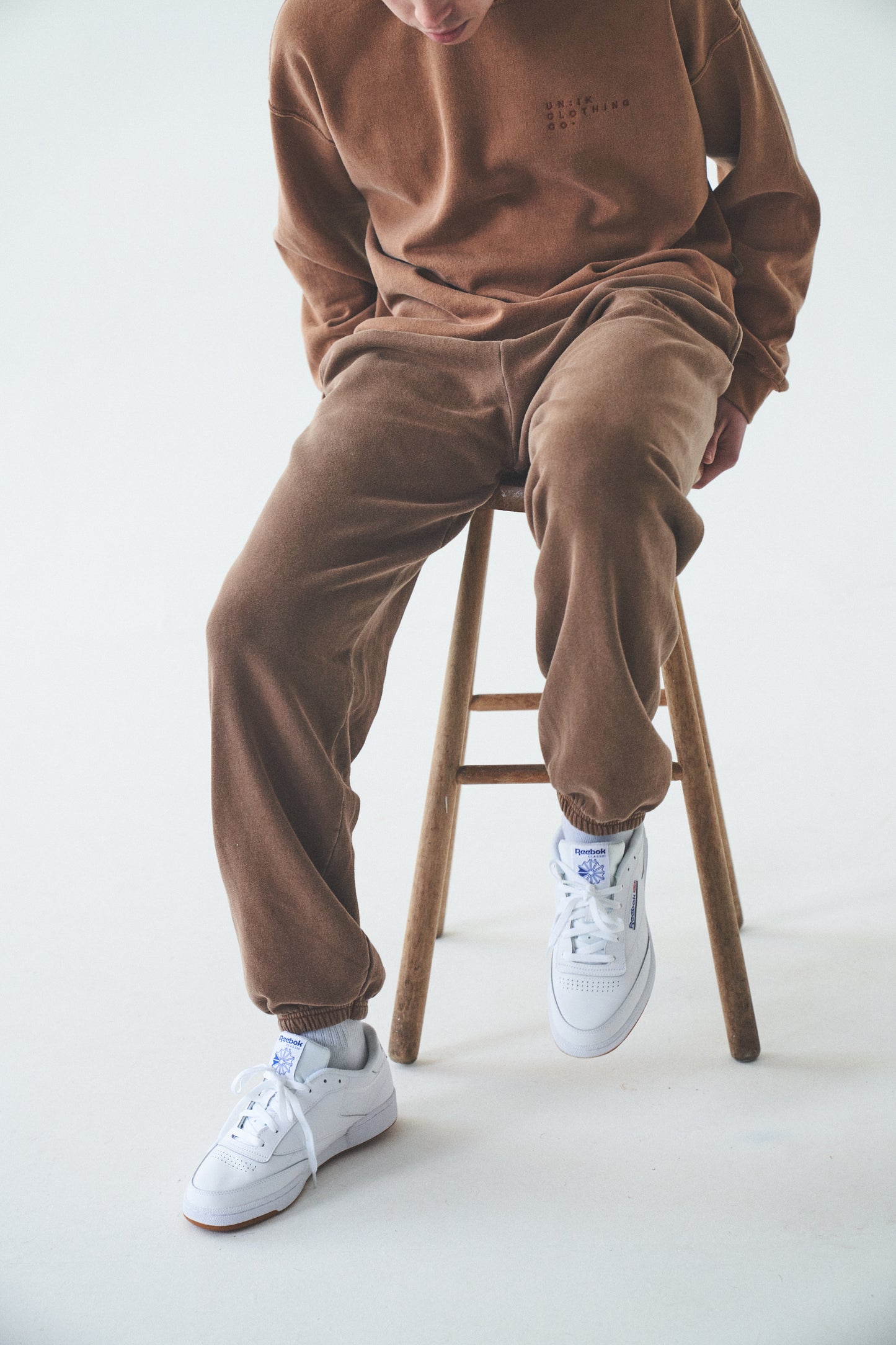 Essentials 'Sets' Vintage Washed Joggers - Caramel