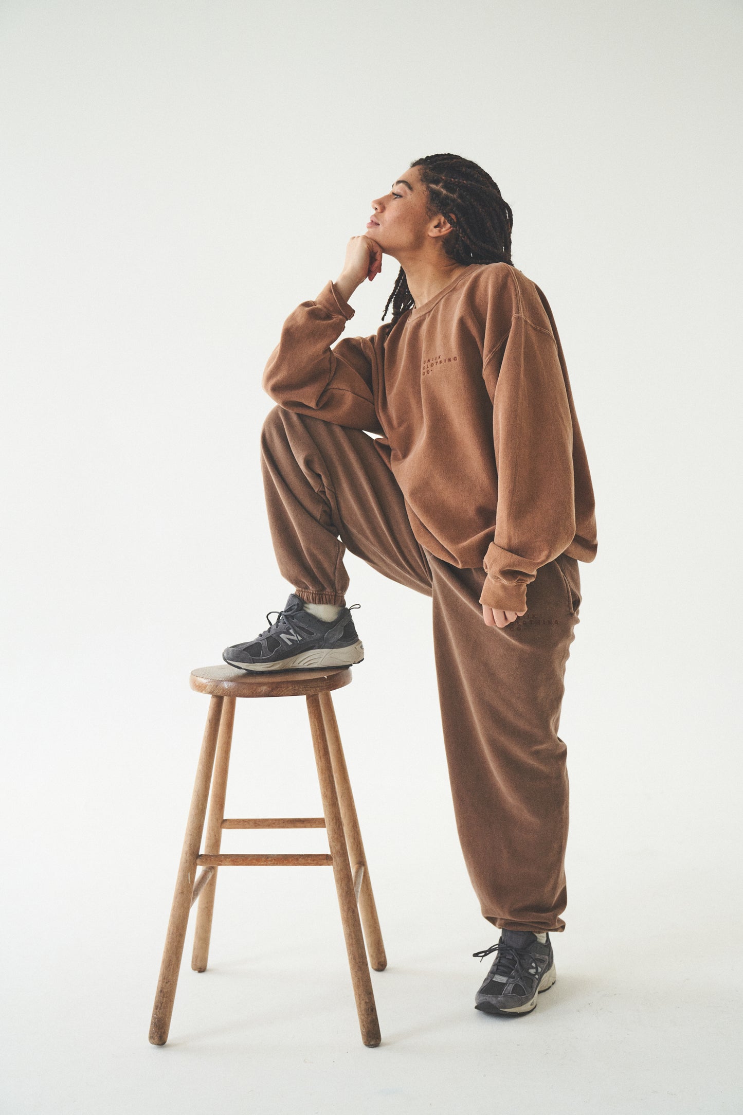 Essentials 'Sets' Vintage Washed Sweater - Caramel