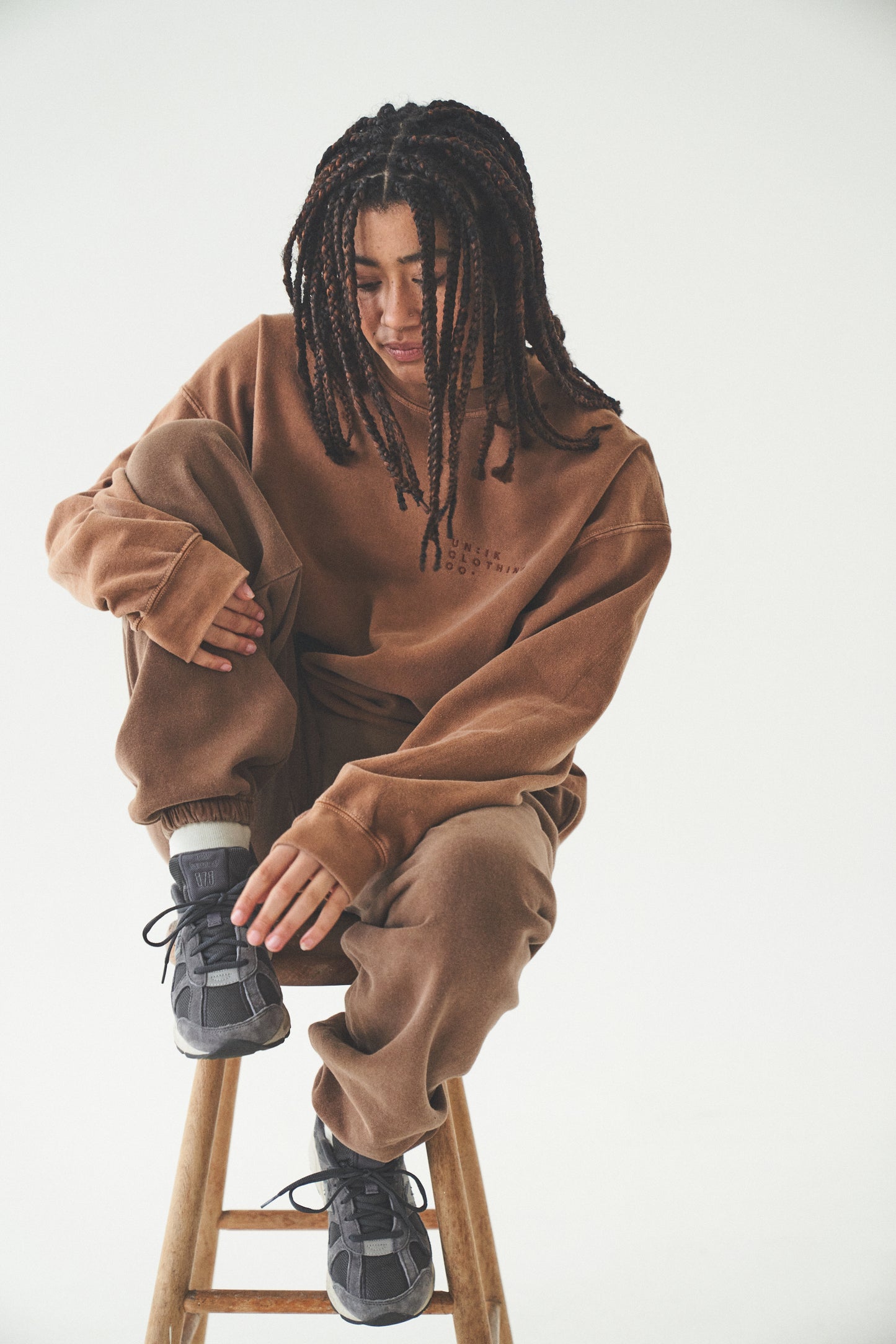 Essentials 'Sets' Vintage Washed Sweater - Caramel