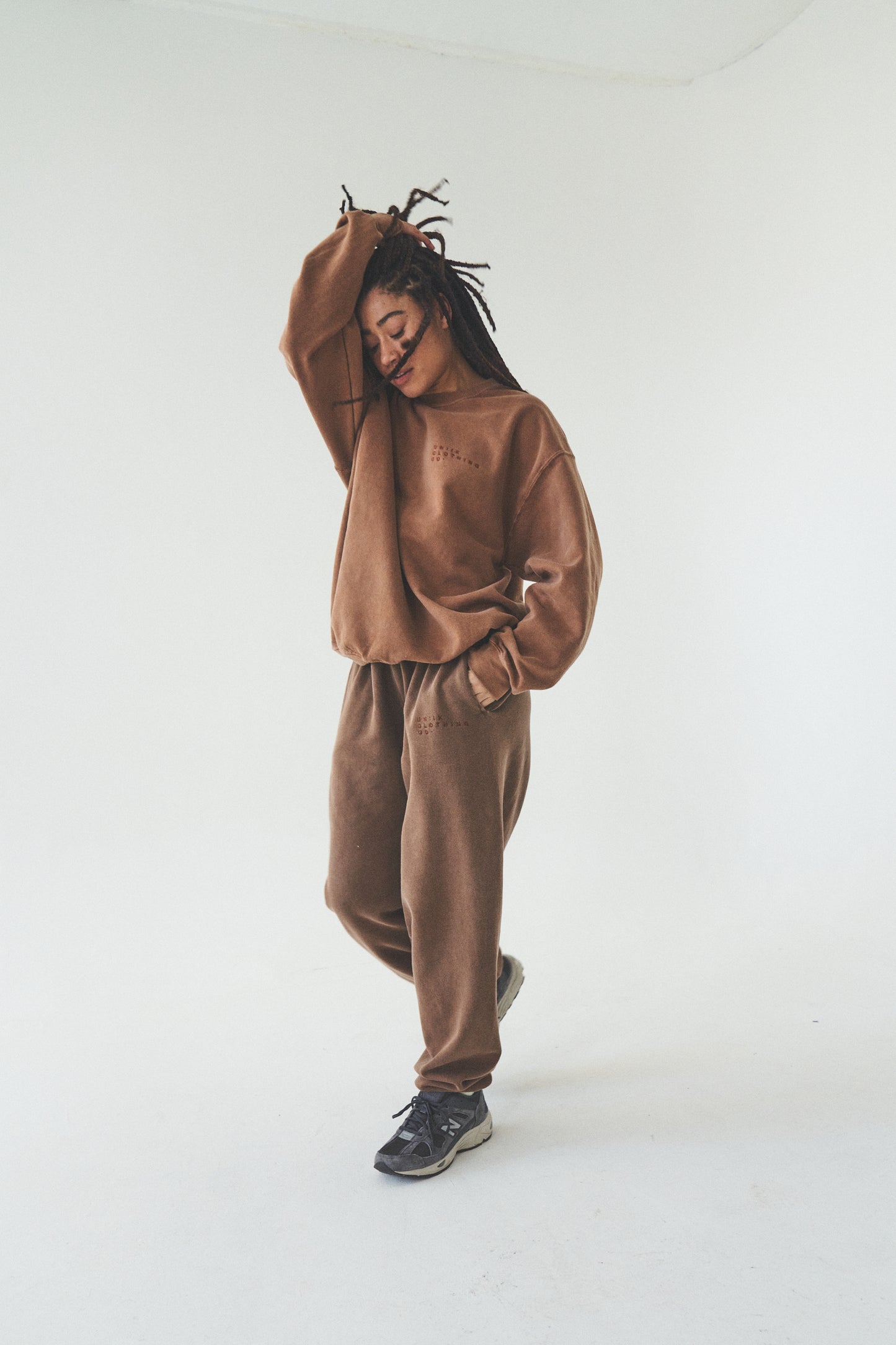 Essentials 'Sets' Vintage Washed Sweater - Caramel