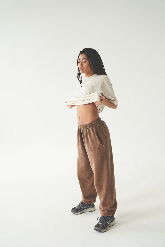 Essentials 'Sets' Vintage Washed Joggers - Caramel
