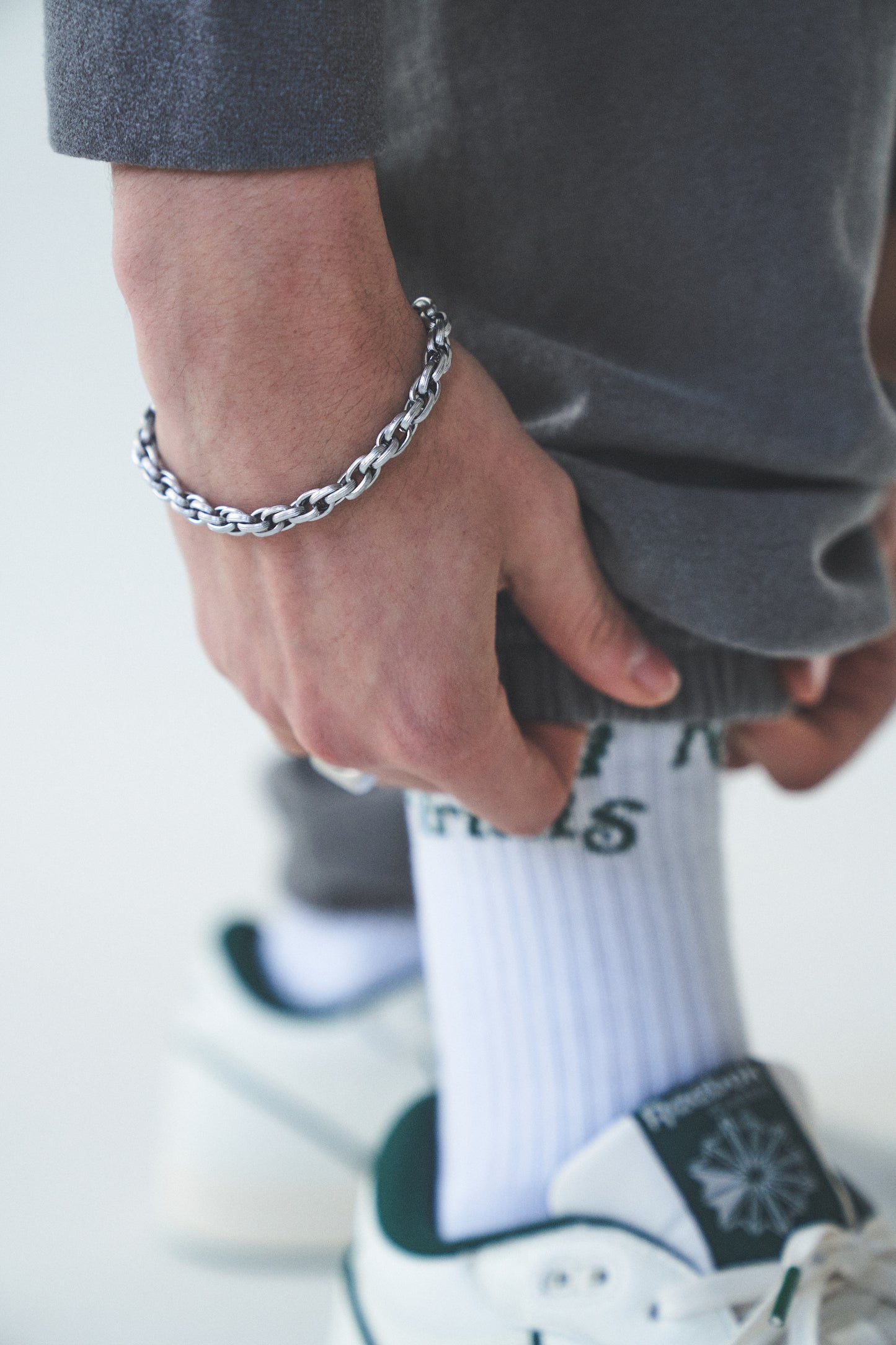 Thick Rope Bracelet Silver UN IK Clothing