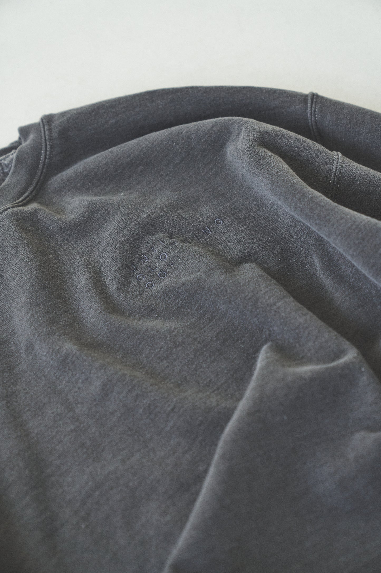 Essentials 'Sets' Vintage Washed Sweater - Charcoal