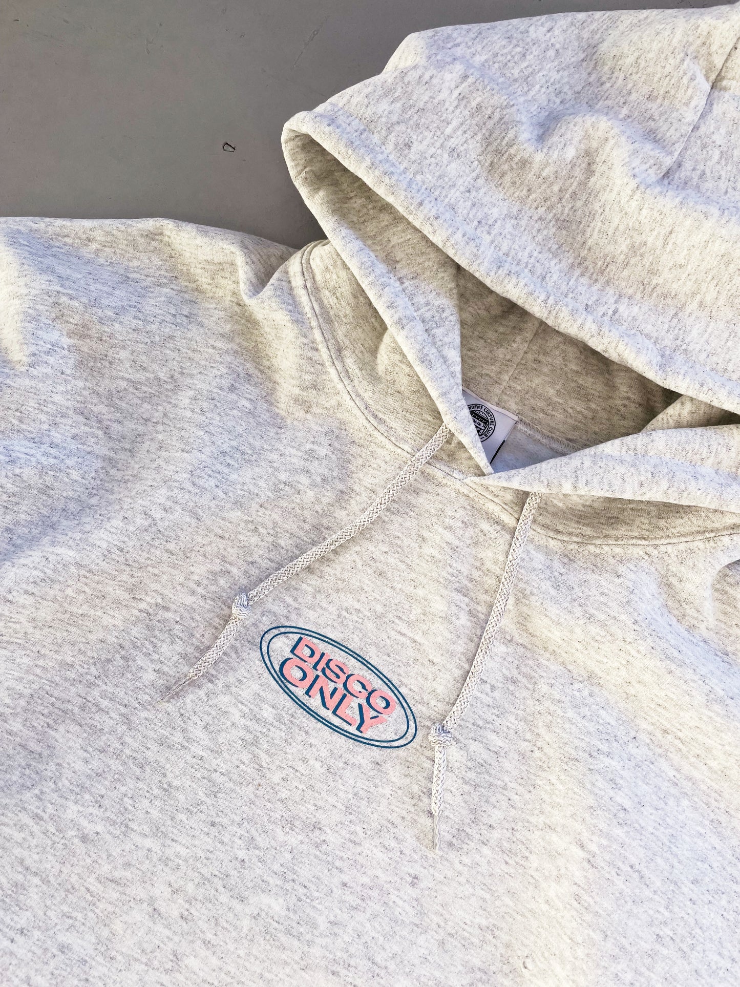 Load image into Gallery viewer, DISCO ONLY &amp;#39;Play It Twice V1&amp;#39; Hoodie - Ash Grey
