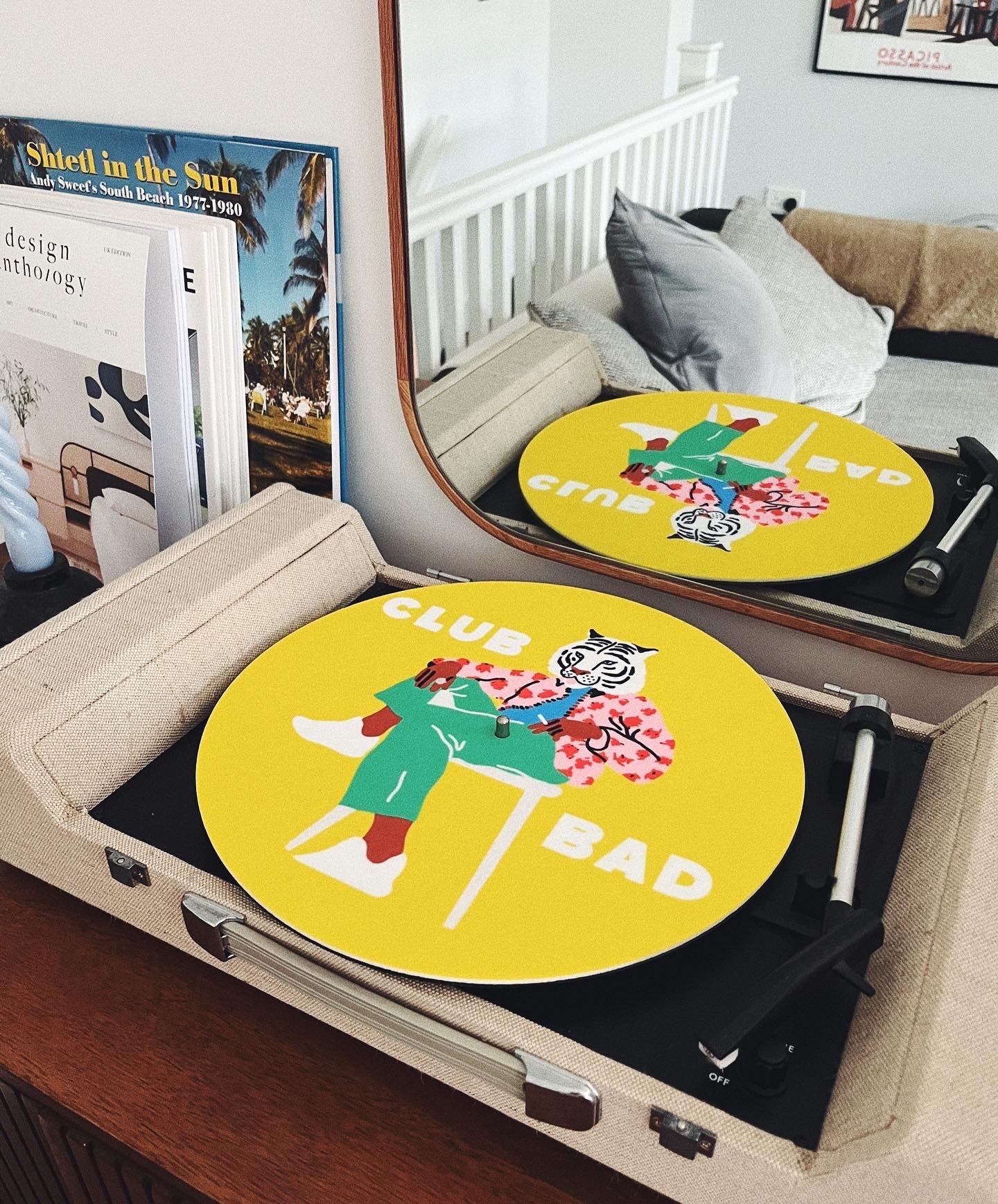 Melé x Club Bad 'Summer Tiger' Vinyl Slipmat - Yellow
