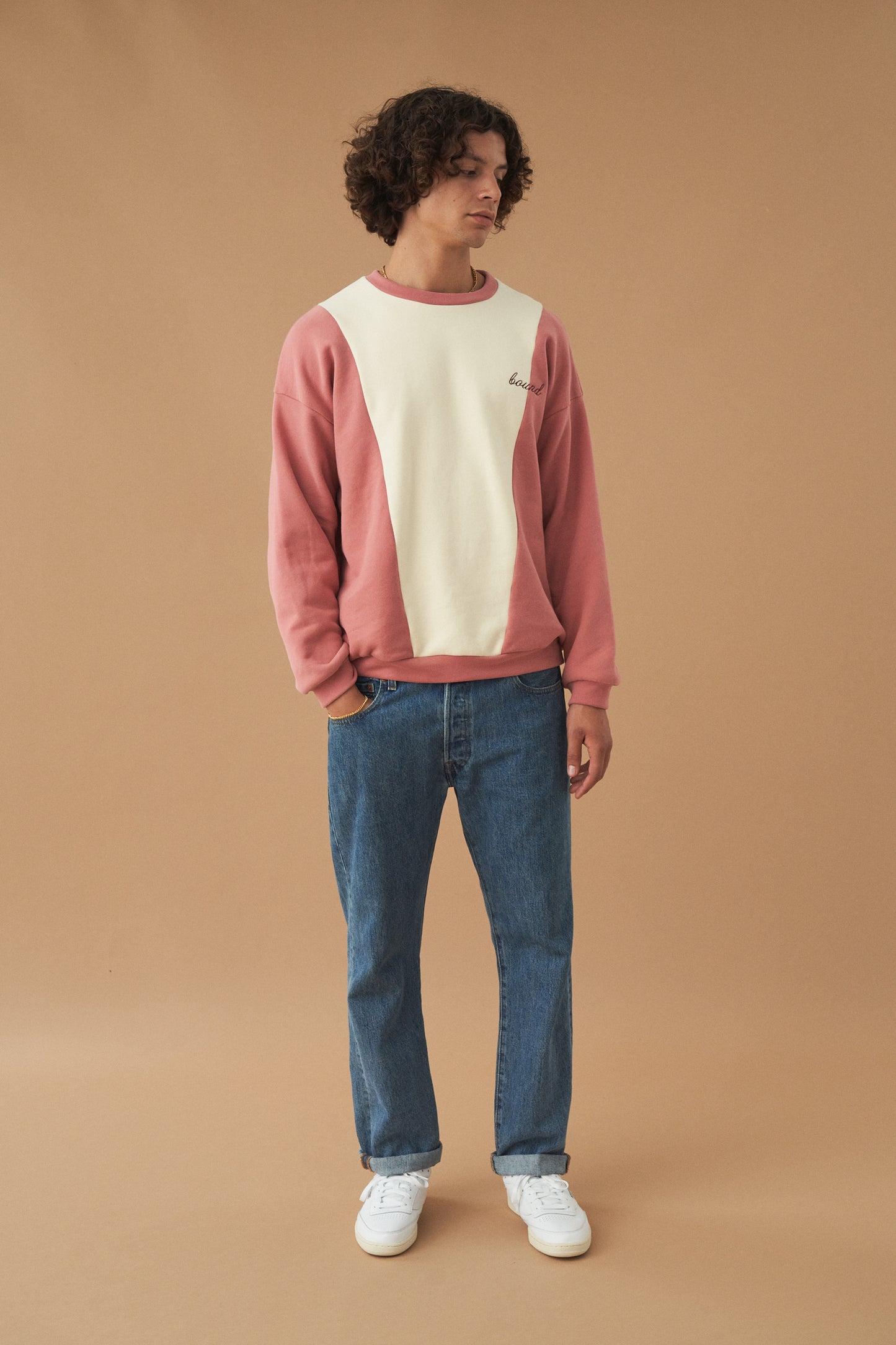 bound 'Berry Crème' Panel Sweater