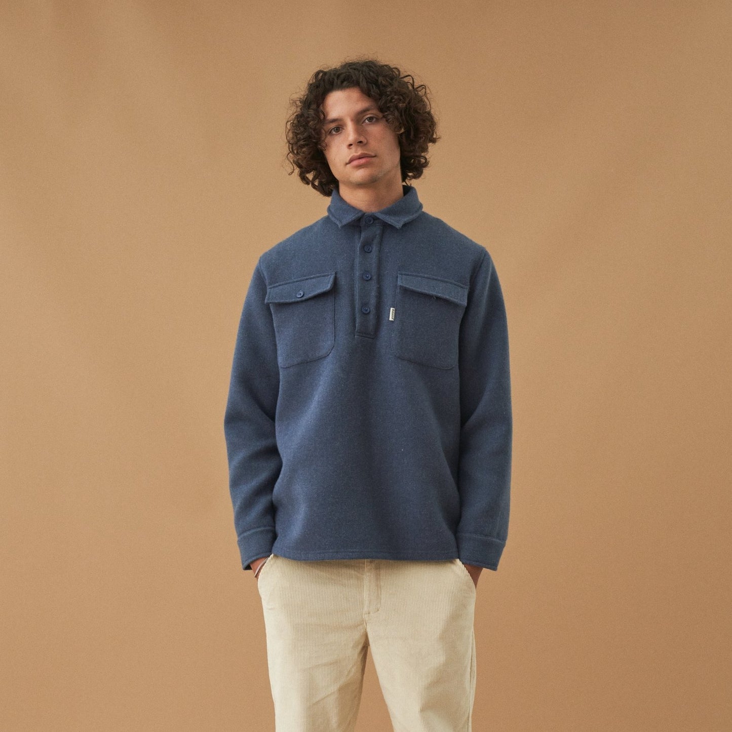 bound 'Marine' Textured Heavy Overshirt