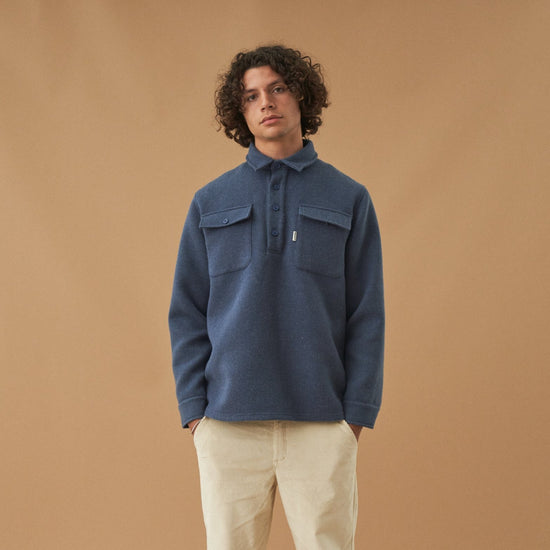 bound 'Marine' Textured Heavy Overshirt