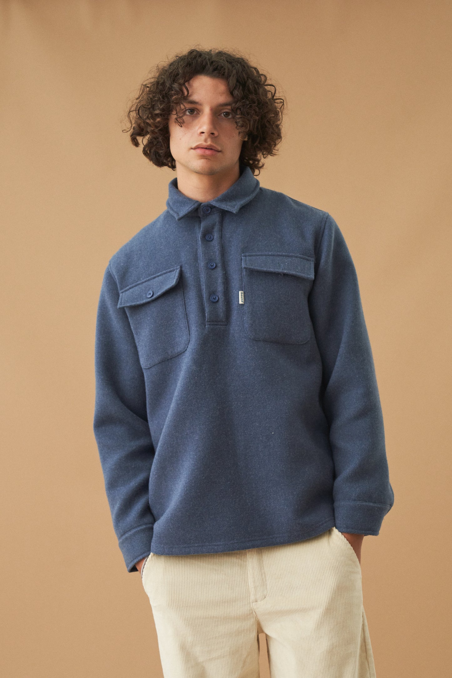 bound 'Marine' Textured Heavy Overshirt