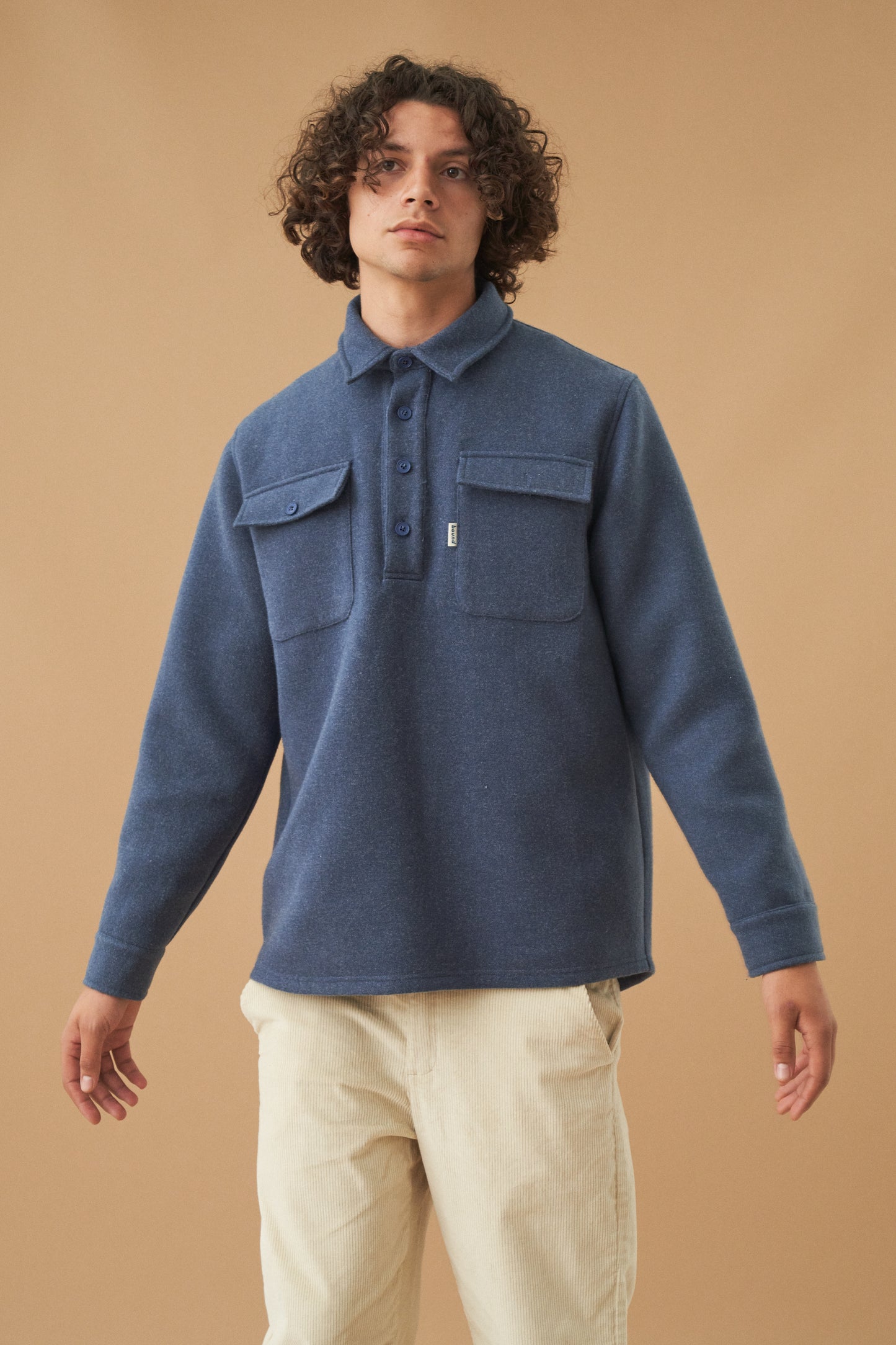 bound 'Marine' Textured Heavy Overshirt