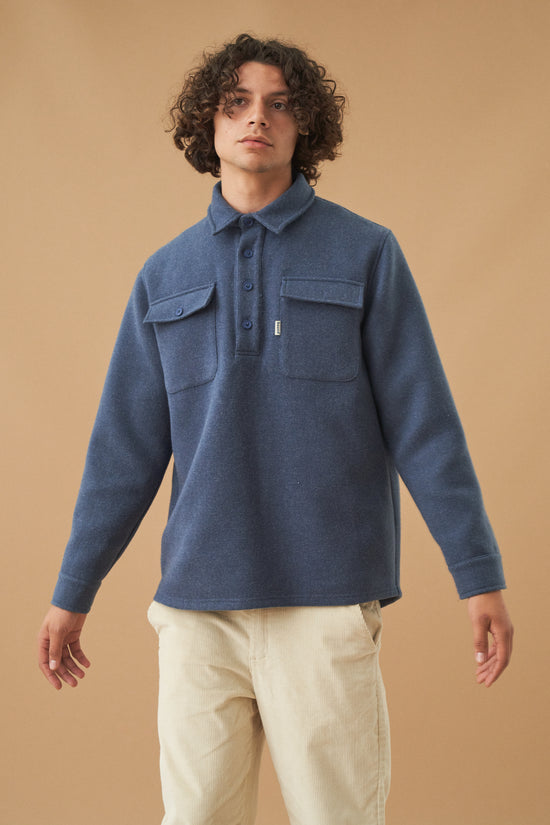 bound 'Marine' Textured Heavy Overshirt