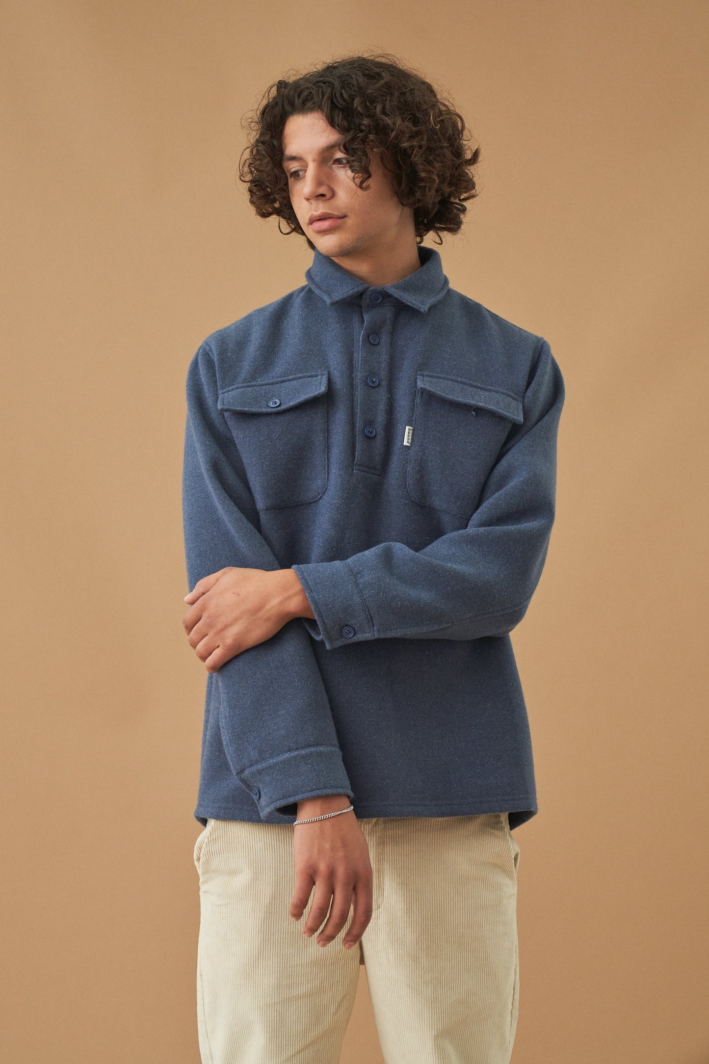 bound 'Marine' Textured Heavy Overshirt
