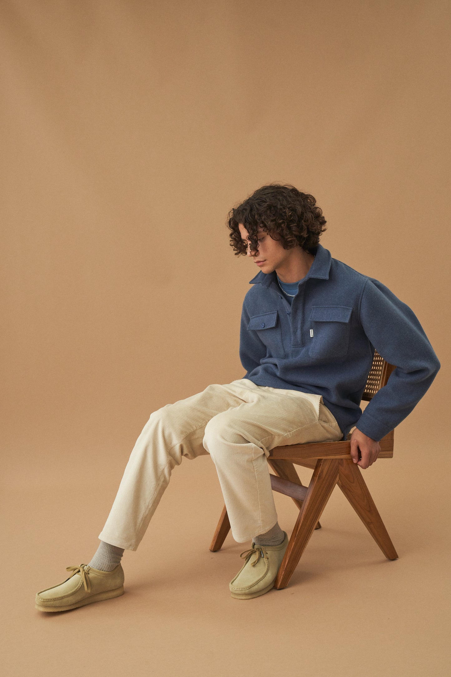 bound 'Marine' Textured Heavy Overshirt