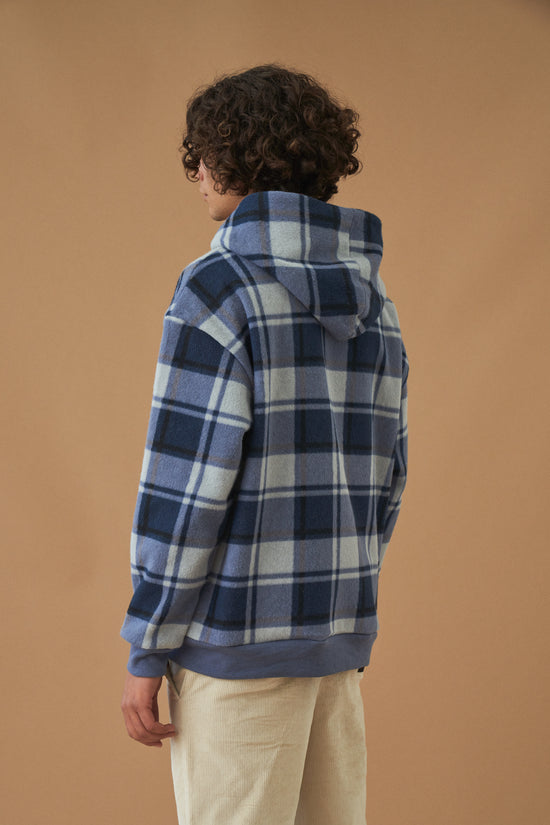 bound 'Jubilee' Check Fleece Hoodie