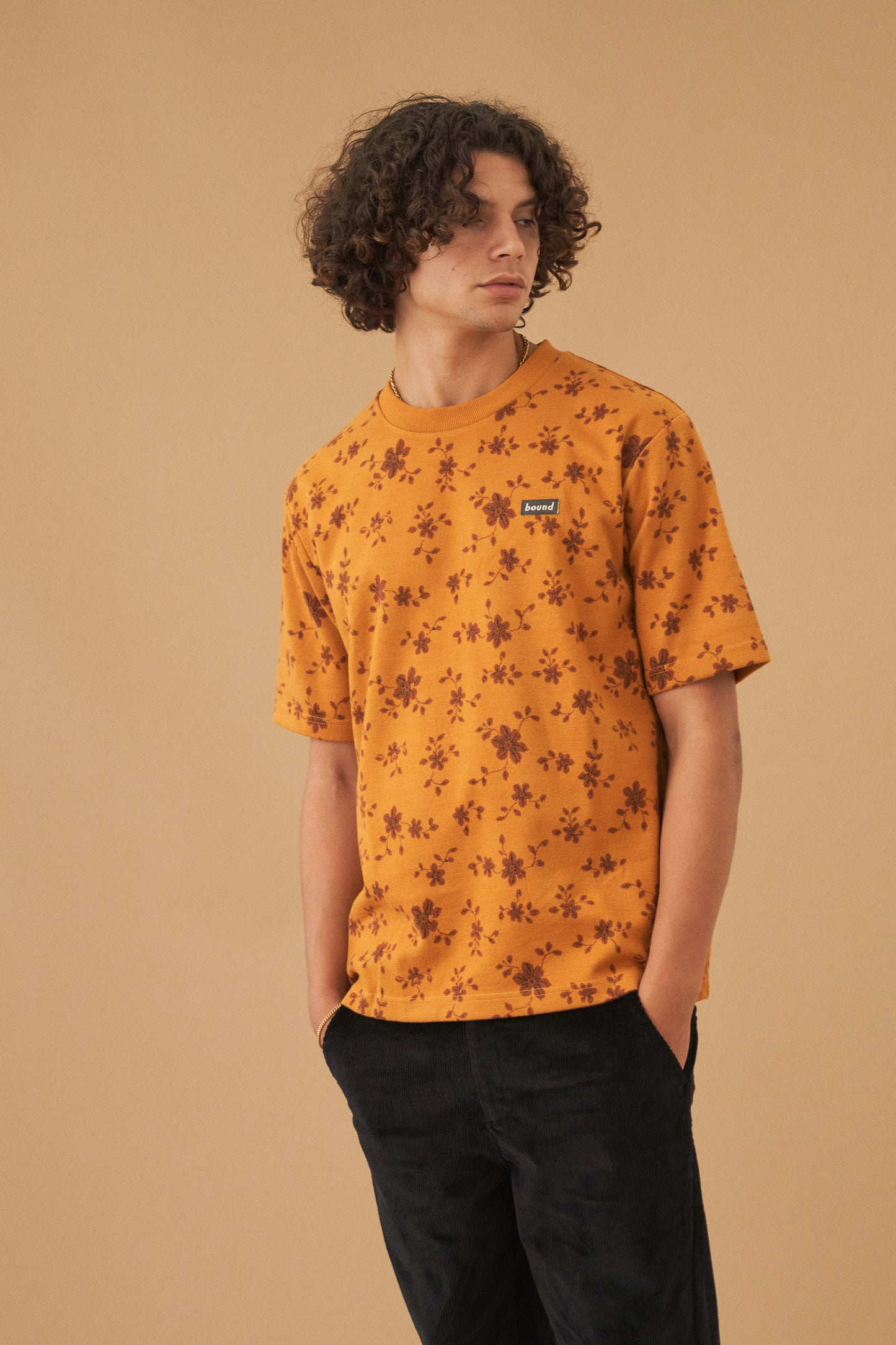 bound 'Sunflower' Heavy Jacquard Knit Tee