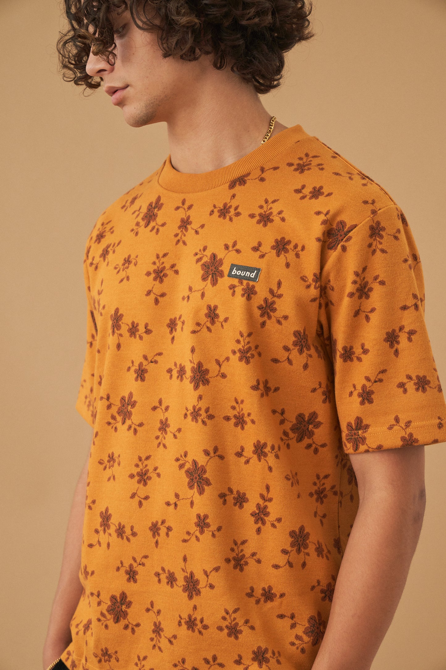 bound 'Sunflower' Heavy Jacquard Knit Tee