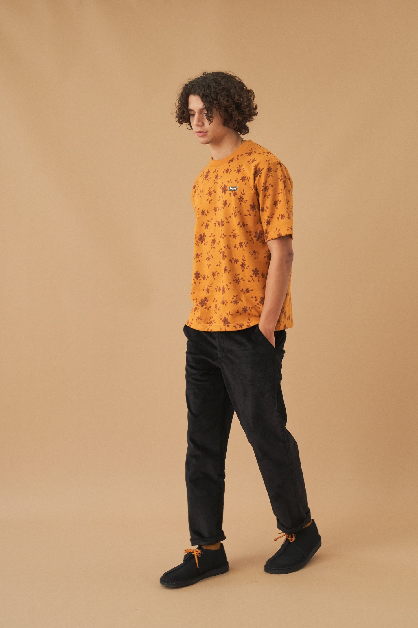 bound 'Sunflower' Heavy Jacquard Knit Tee