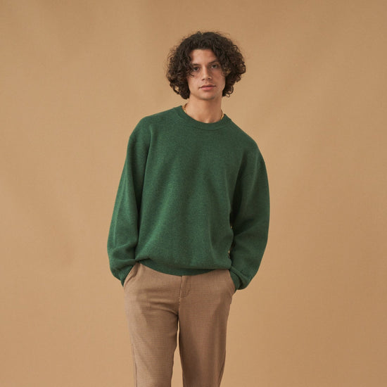 bound 'Ogden' Marl Knit - Forest