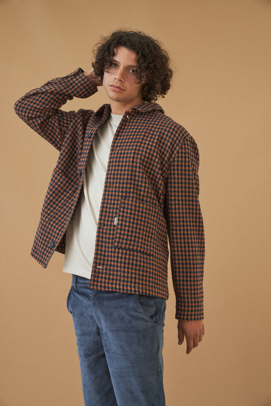 Load image into Gallery viewer, bound &amp;#39;Rust Check&amp;#39; Button Overshirt
