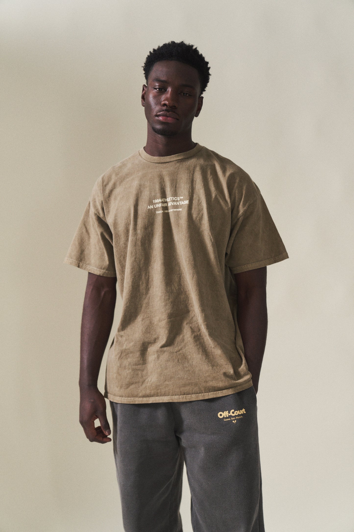 Load image into Gallery viewer, Vice 84 &amp;#39;Athletics&amp;#39; Vintage Washed Tee - Army Green
