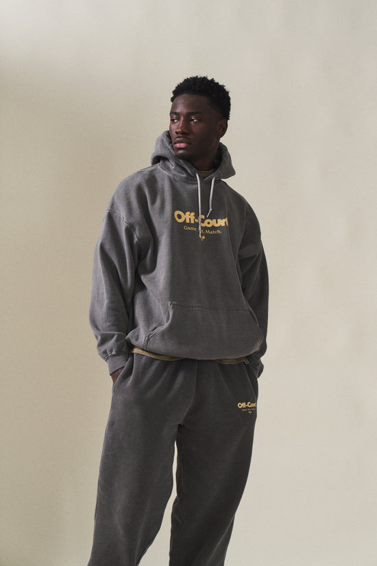 Vice 84 Off Court GSM Vintage Washed Hoodie Charcoal