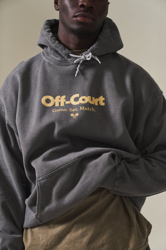 Load image into Gallery viewer, Vice 84 &amp;#39;Off-Court GSM&amp;#39; Vintage Washed Hoodie - Charcoal
