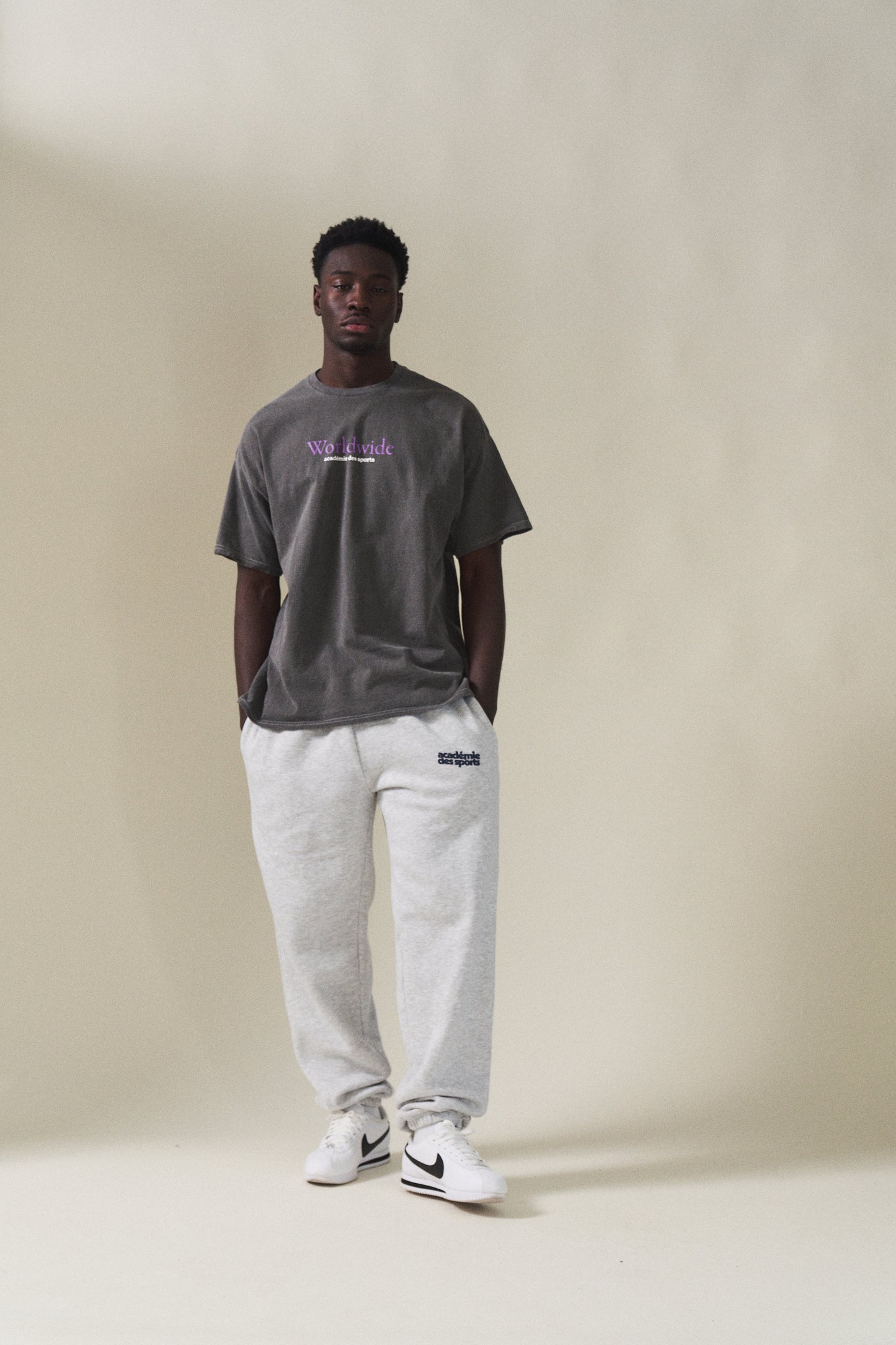 Load image into Gallery viewer, Vice 84 &amp;#39;Worldwide&amp;#39; Vintage Washed Tee - Charcoal
