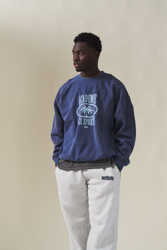 Vice 84 'Palms' Vintage Washed Sweater - French Navy