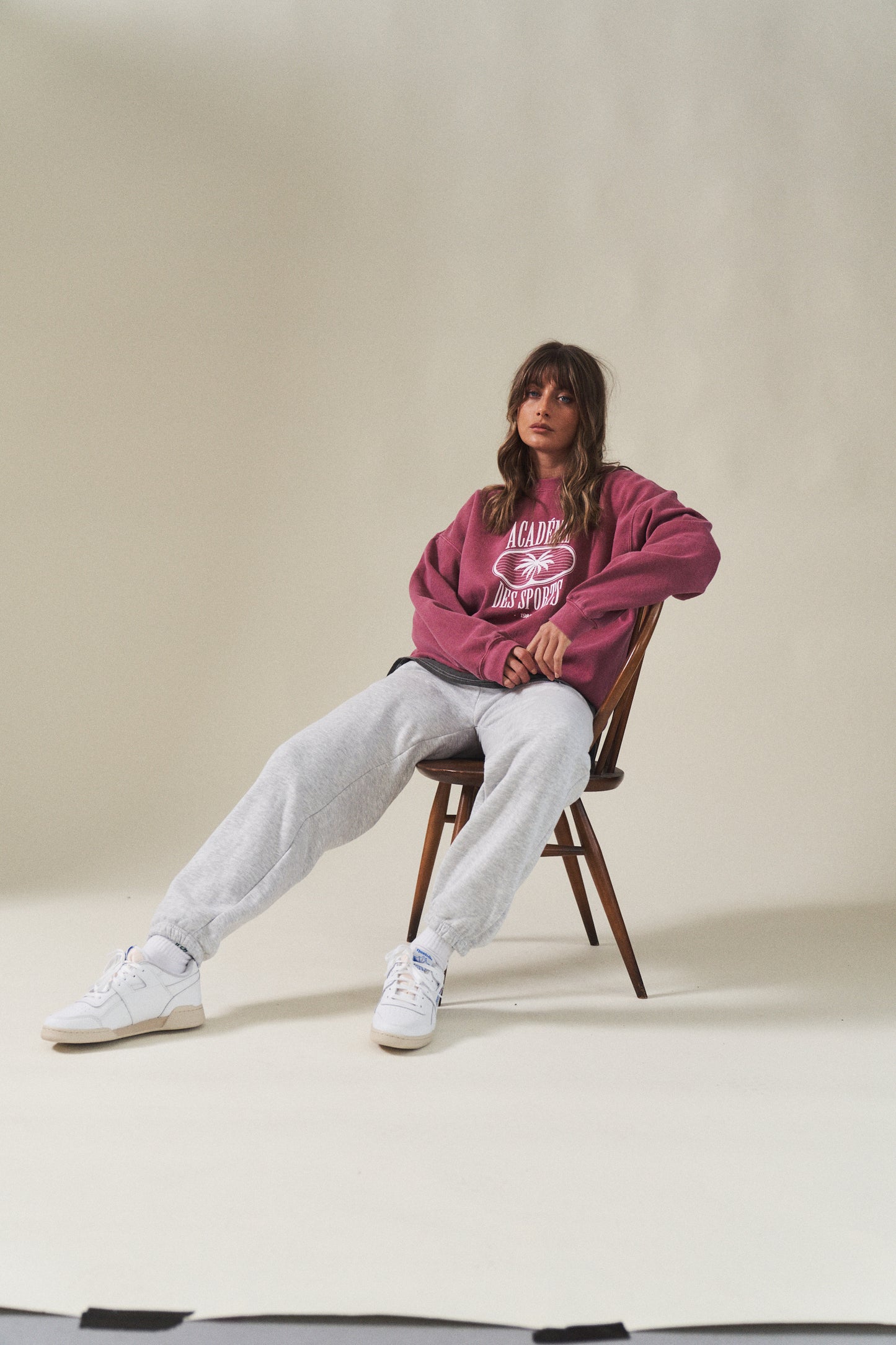 Vice 84 'Palms' Vintage Washed Sweater - Cranberry