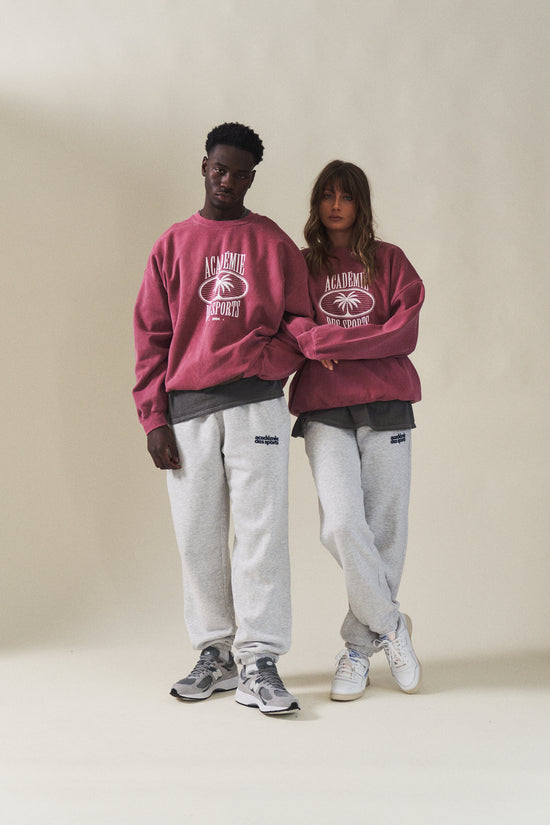 Vice 84 'Palms' Vintage Washed Sweater - Cranberry
