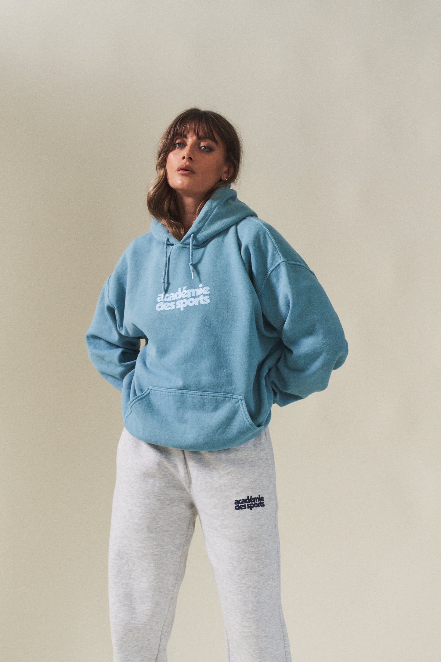 Vice 84 'Académie des Sports' Vintage Washed Hoodie - Arctic Blue UN:IK Clothing