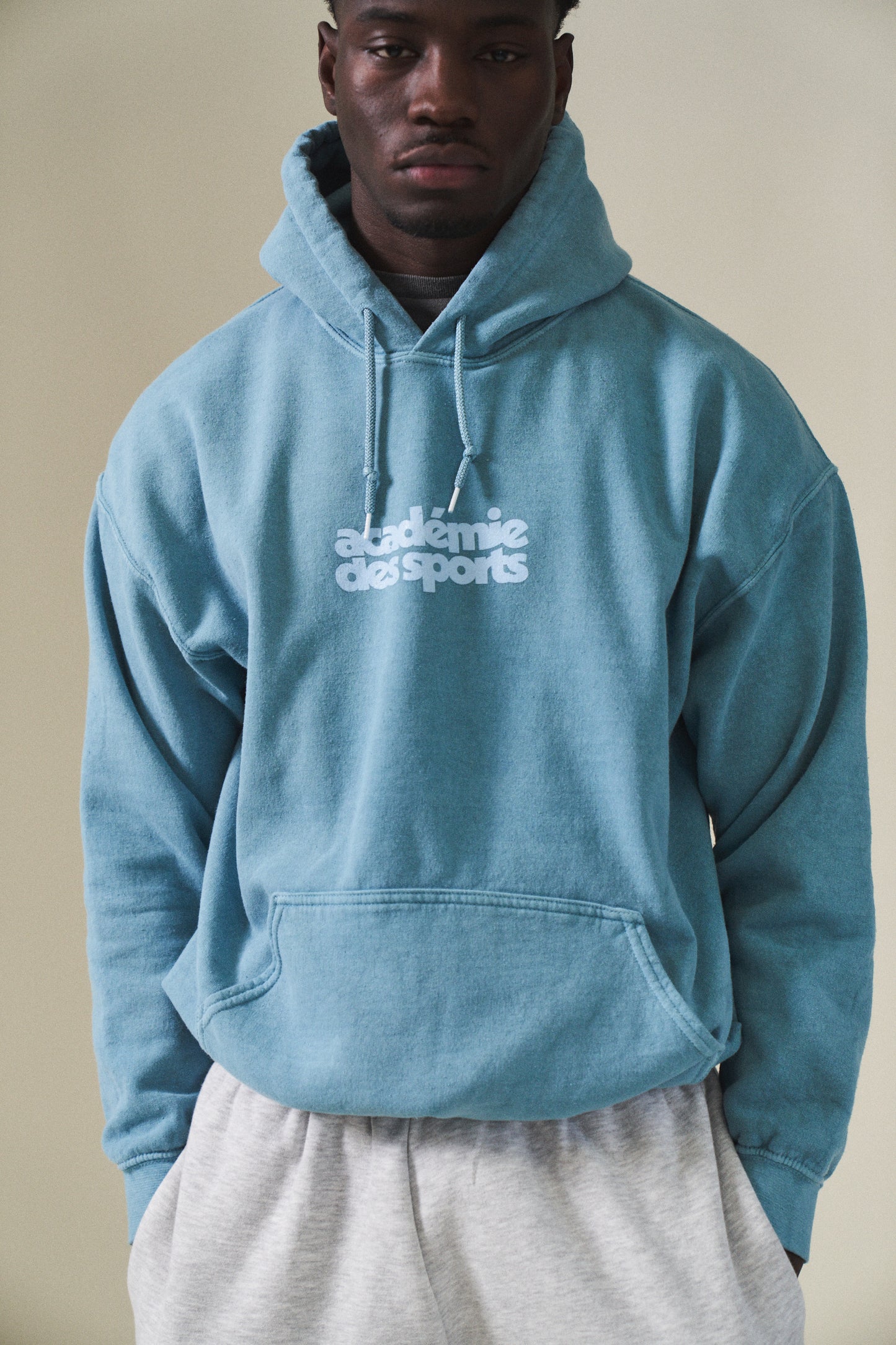 Vice 84 'Académie des Sports' Vintage Washed Hoodie - Arctic Blue