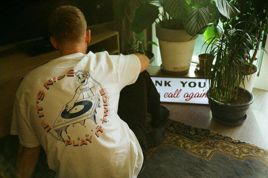 DISCO ONLY 'Play it Twice' Tee - White - UN:IK Clothing