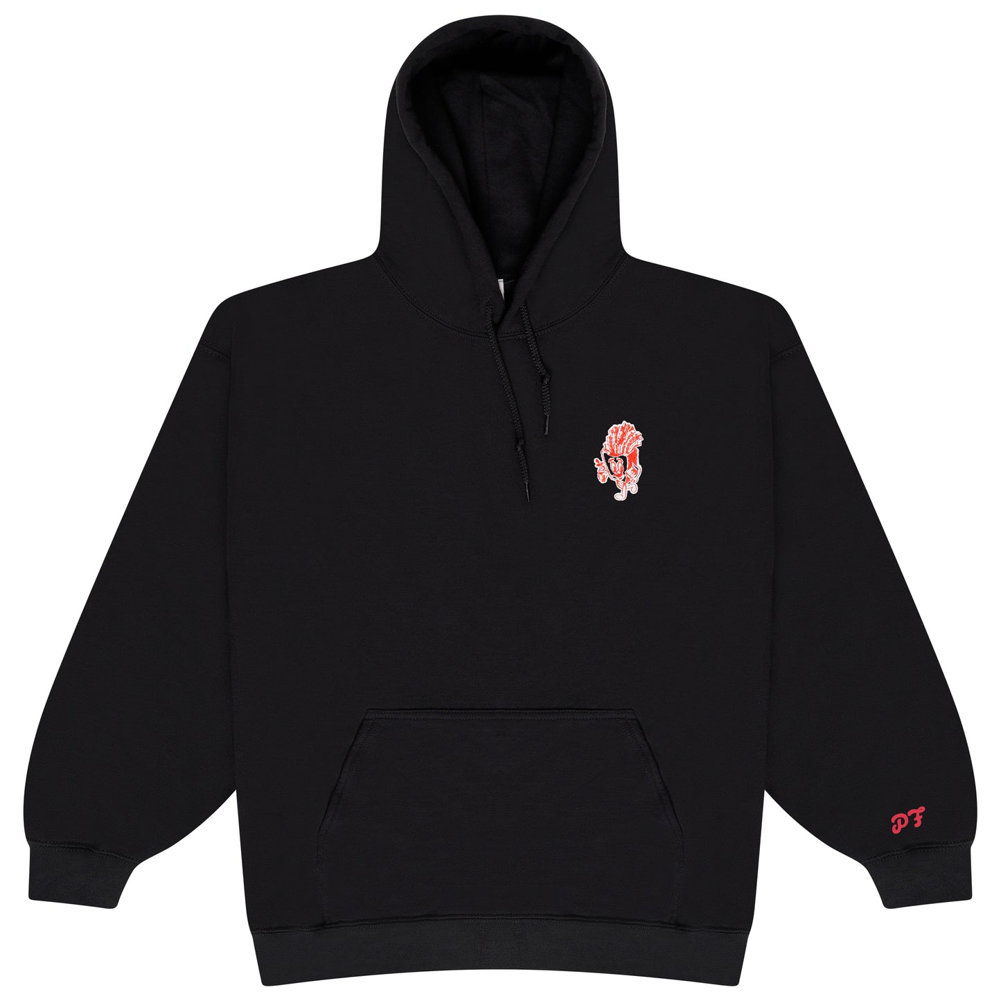 Load image into Gallery viewer, Pomme Frite &amp;#39;Chips&amp;#39; Embroidered Hoodie - Black
