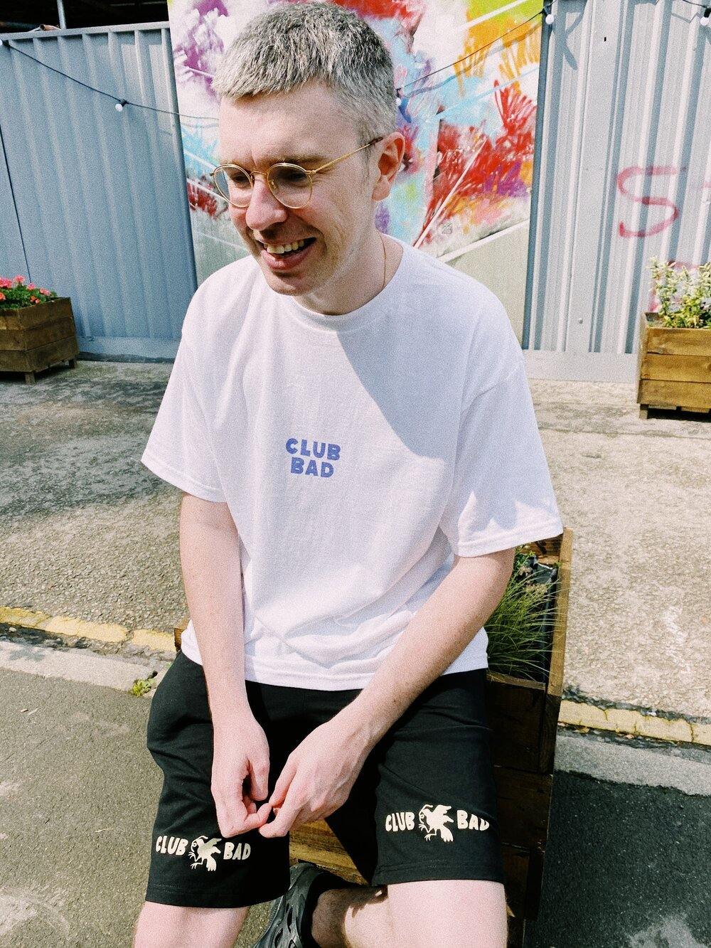 Melé x Club Bad 'Cool Cat' Tee - White - UN:IK Clothing