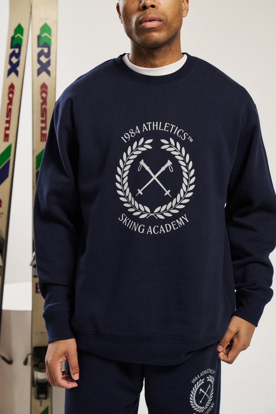 Vice 84 'Ski Academy' Crew Sweater - Navy