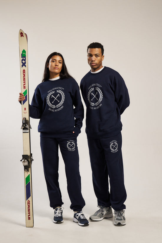 Vice 84 'Ski Academy' Crew Sweater - Navy
