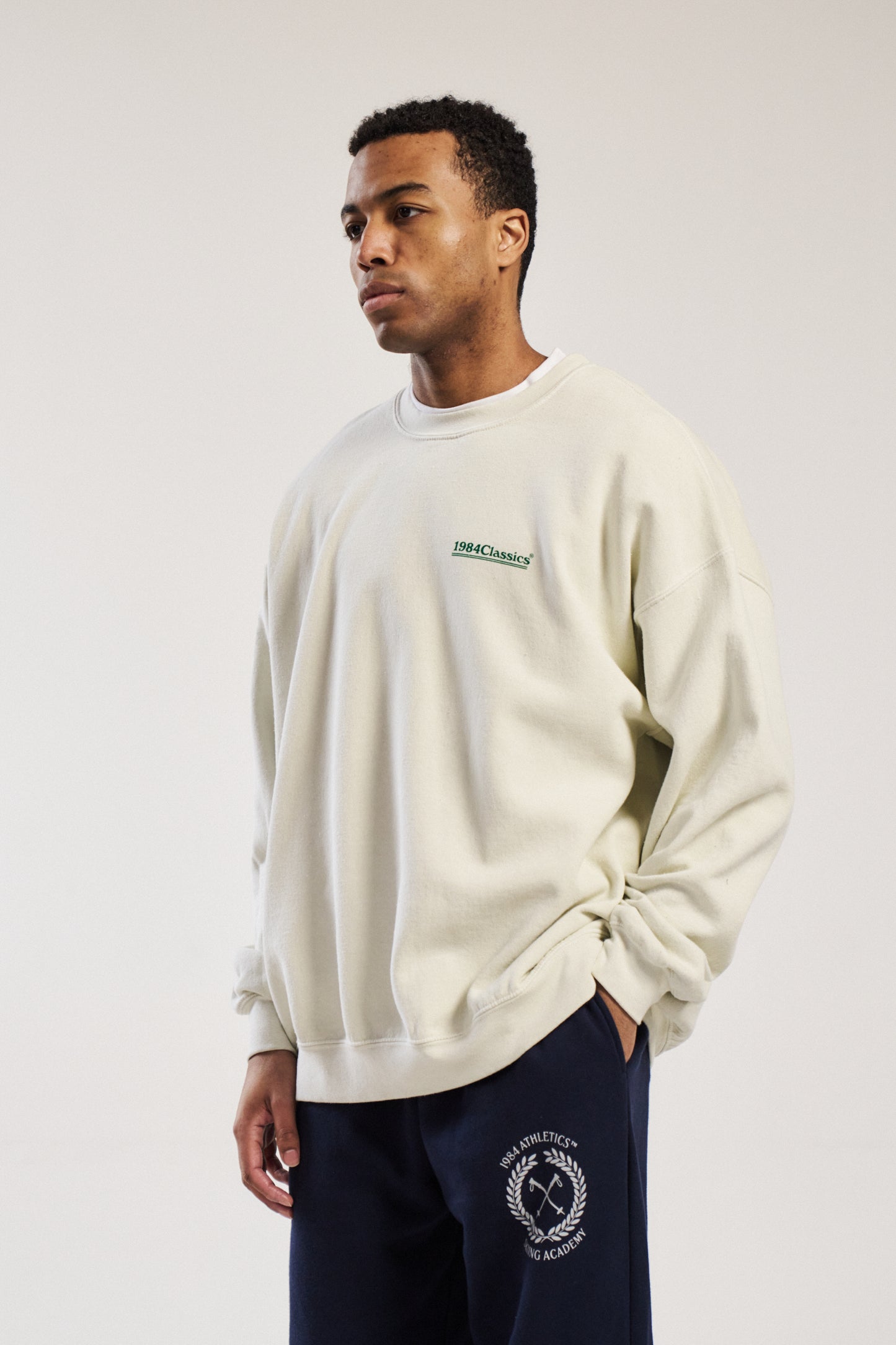 Vice 84 'Classics' Vintage Washed Sweater - Cream