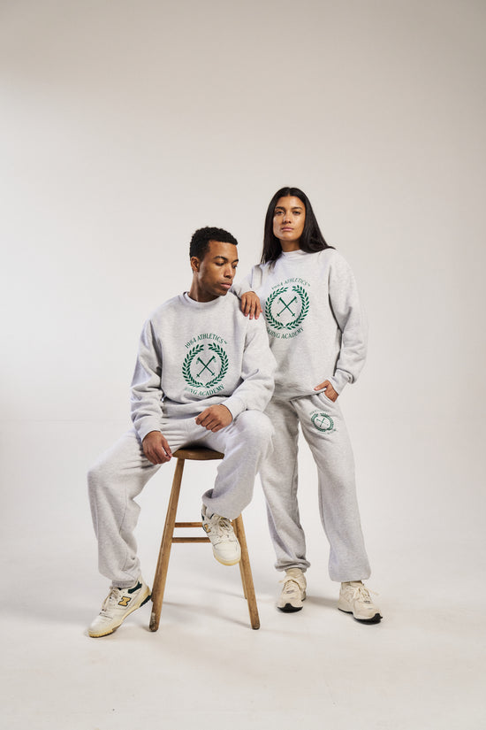 Vice 84 'Ski Academy' Crew Sweater - Ash Grey