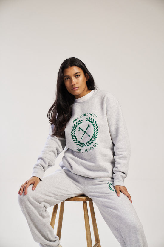 Vice 84 'Ski Academy' Crew Sweater - Ash Grey