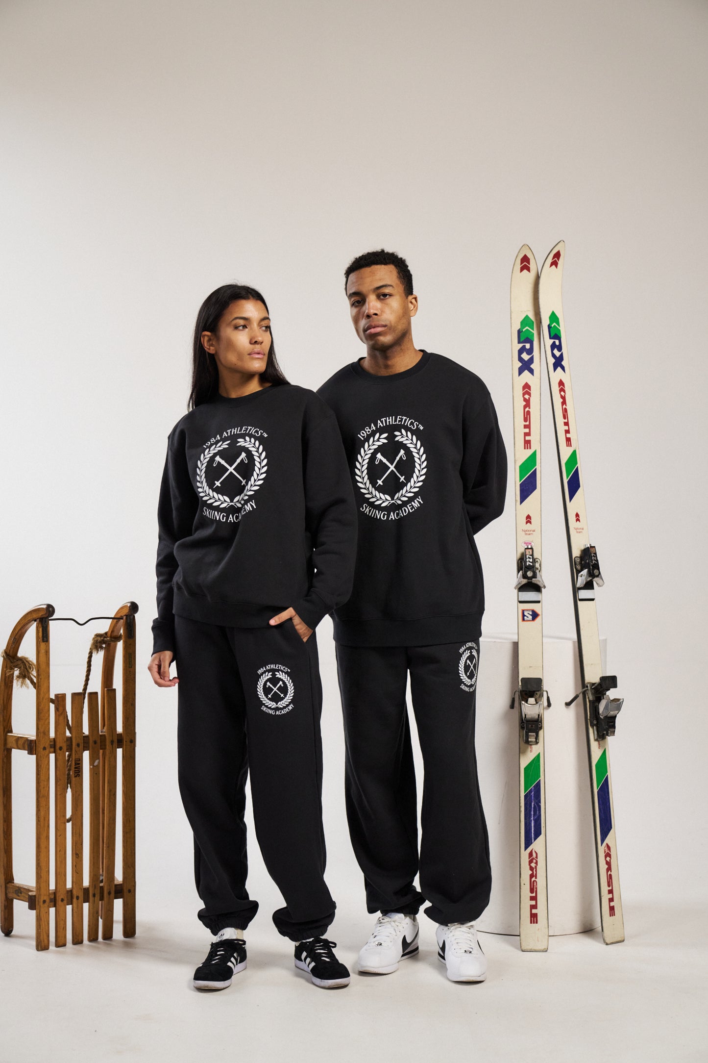 Vice 84 'Ski Academy' Crew Sweater - Black