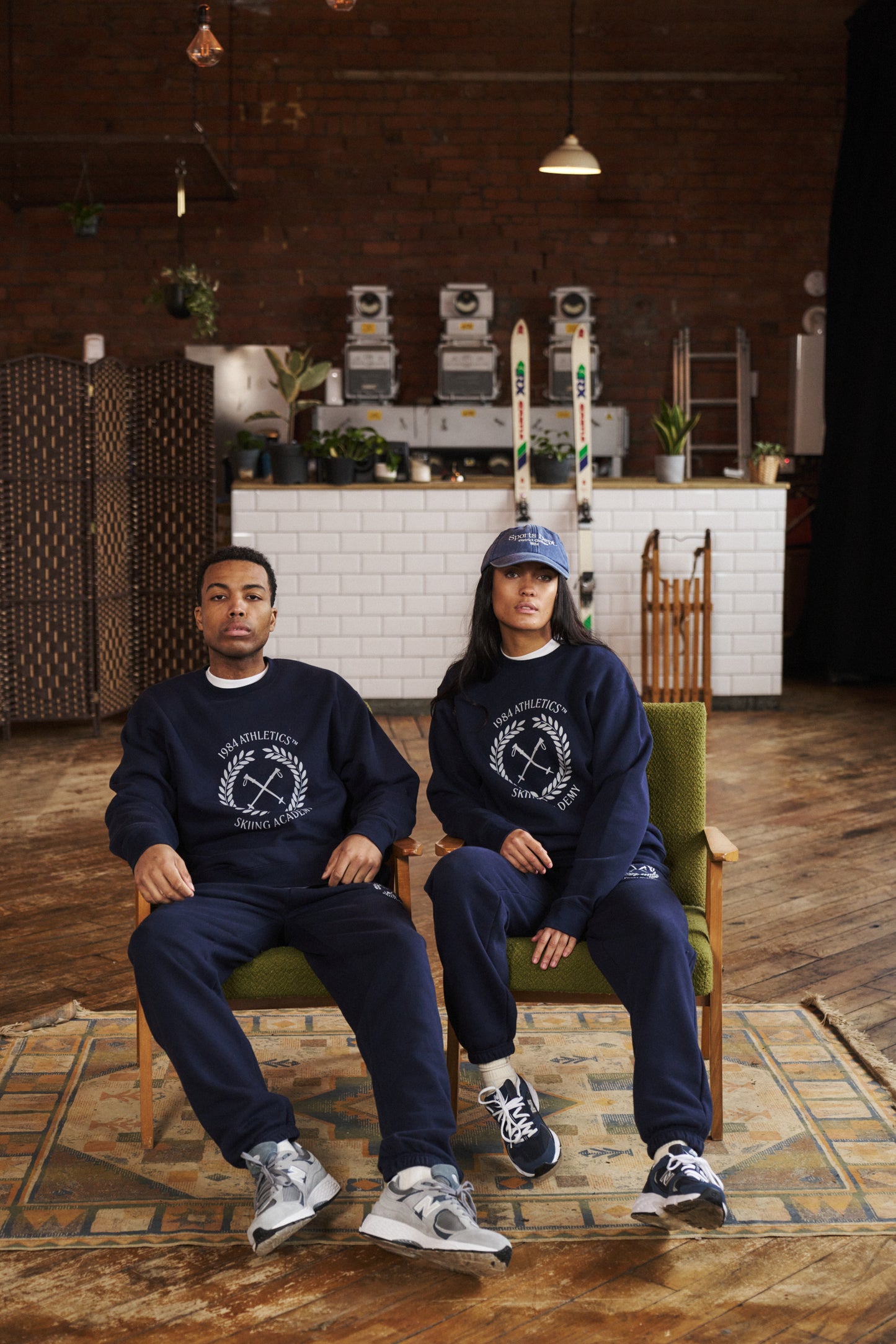 Vice 84 'Ski Academy' Crew Sweater - Navy